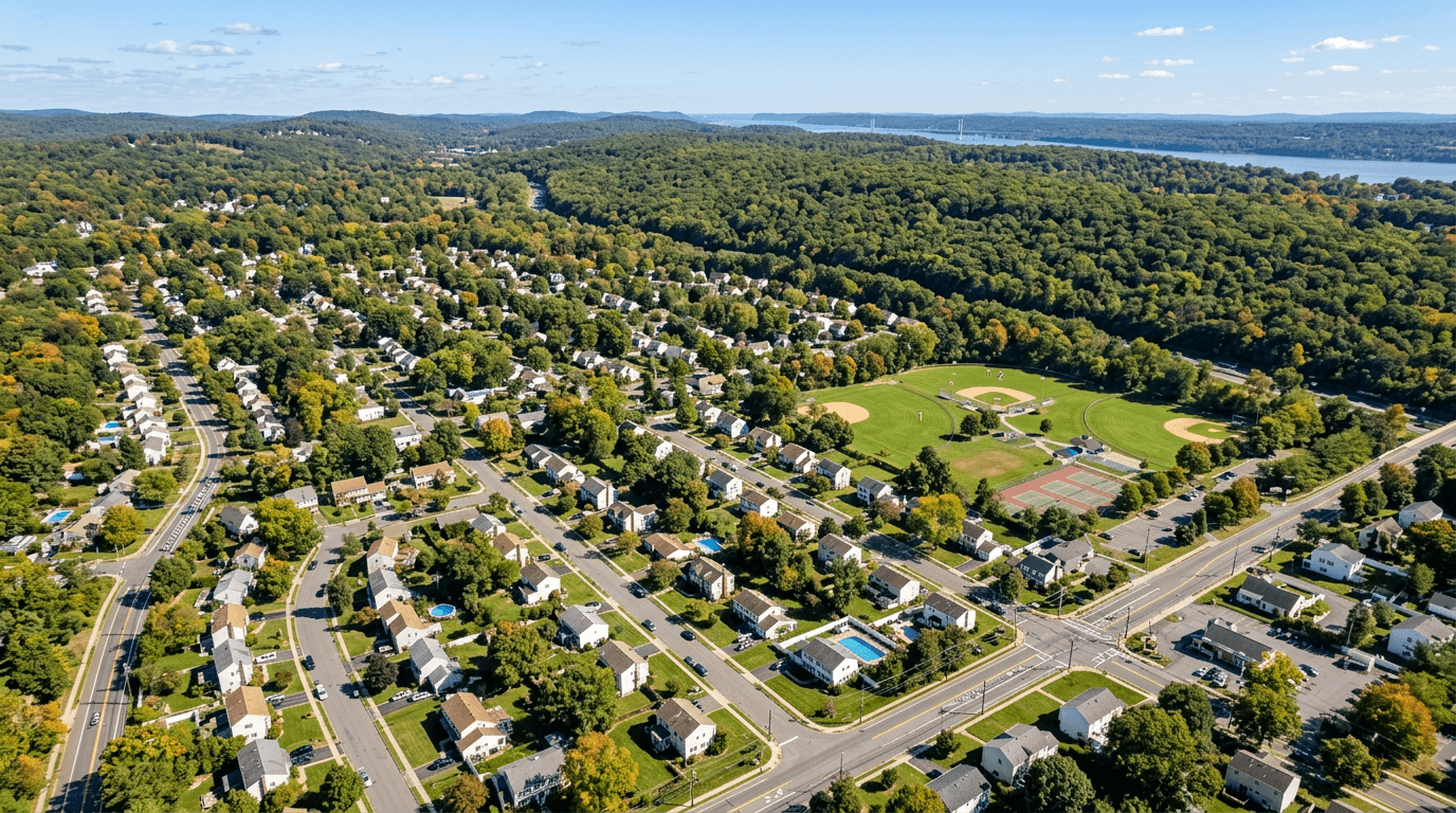 Aerial view of Blauvelt, New York