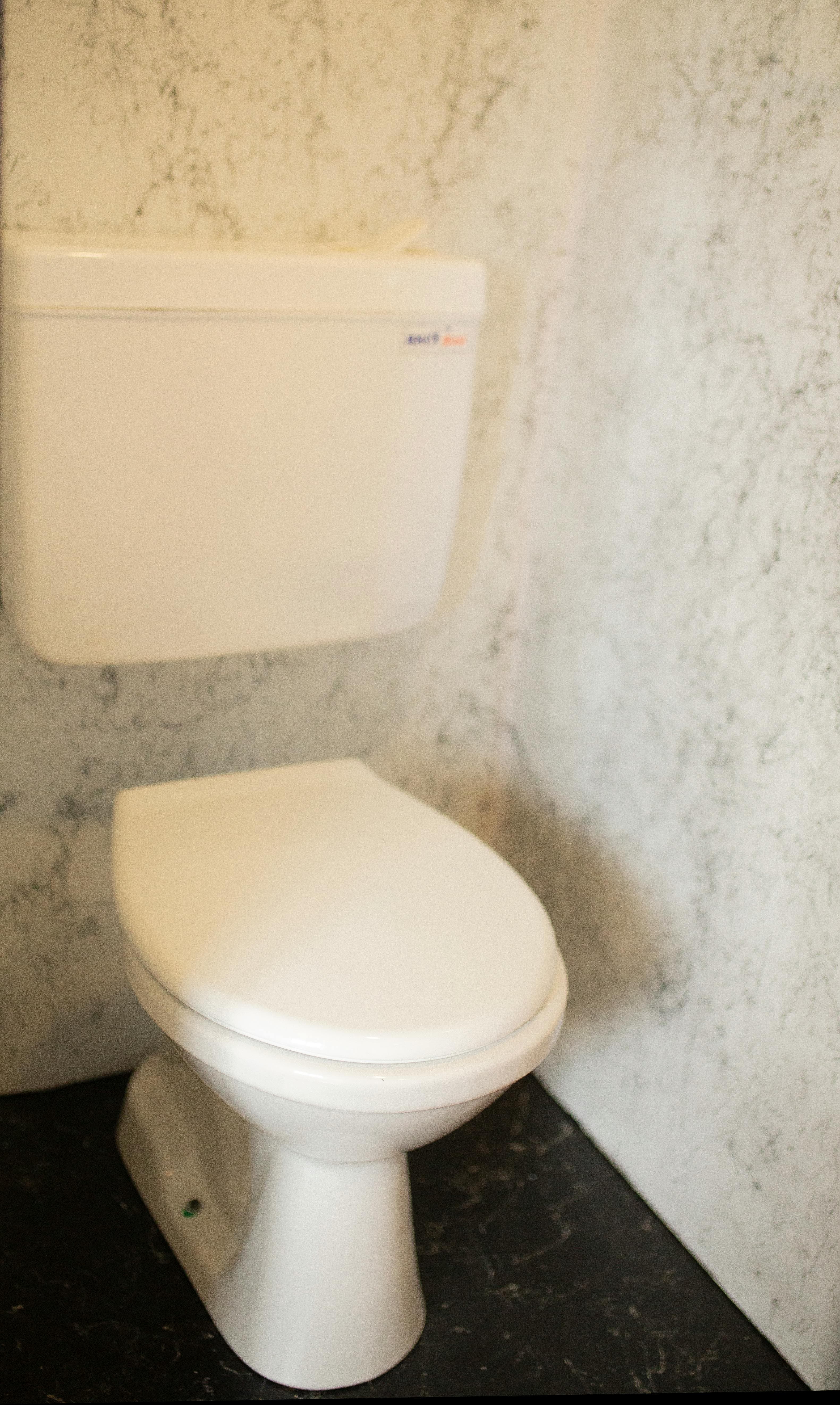 Freshly renovated bathroom with new vanity and tile